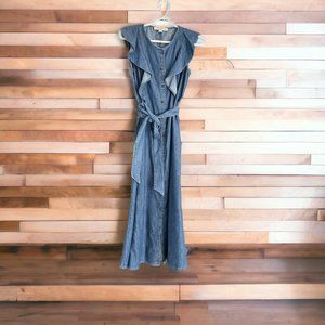 LOFT DENIM MIDI DRESS